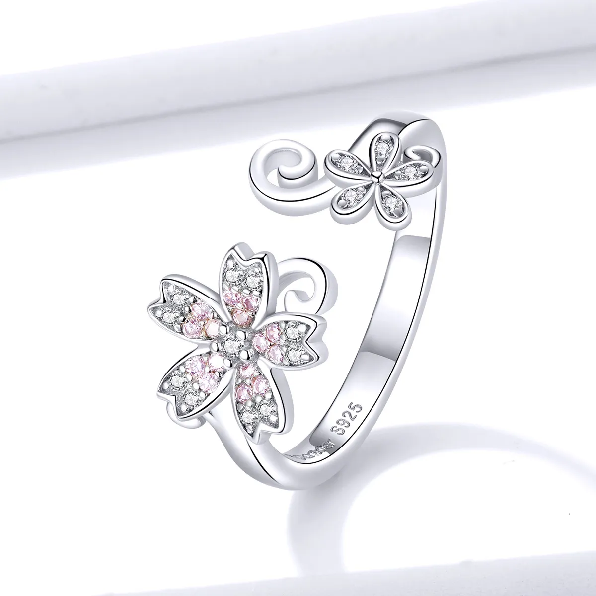 Pandora Style Silver Open Ring, Dazzling Daisy - BSR086