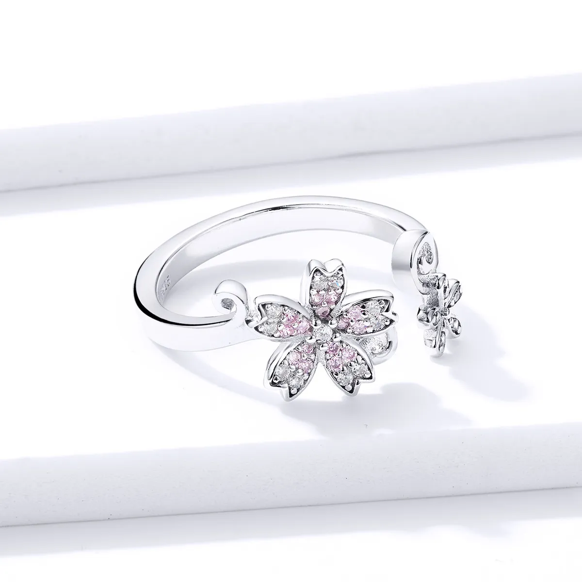 Pandora Style Silver Open Ring, Dazzling Daisy - BSR086