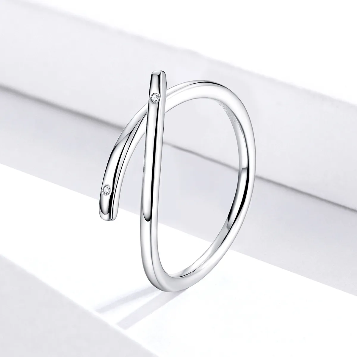 Pandora Style Silver Open Ring, Finger Heart - SCR653