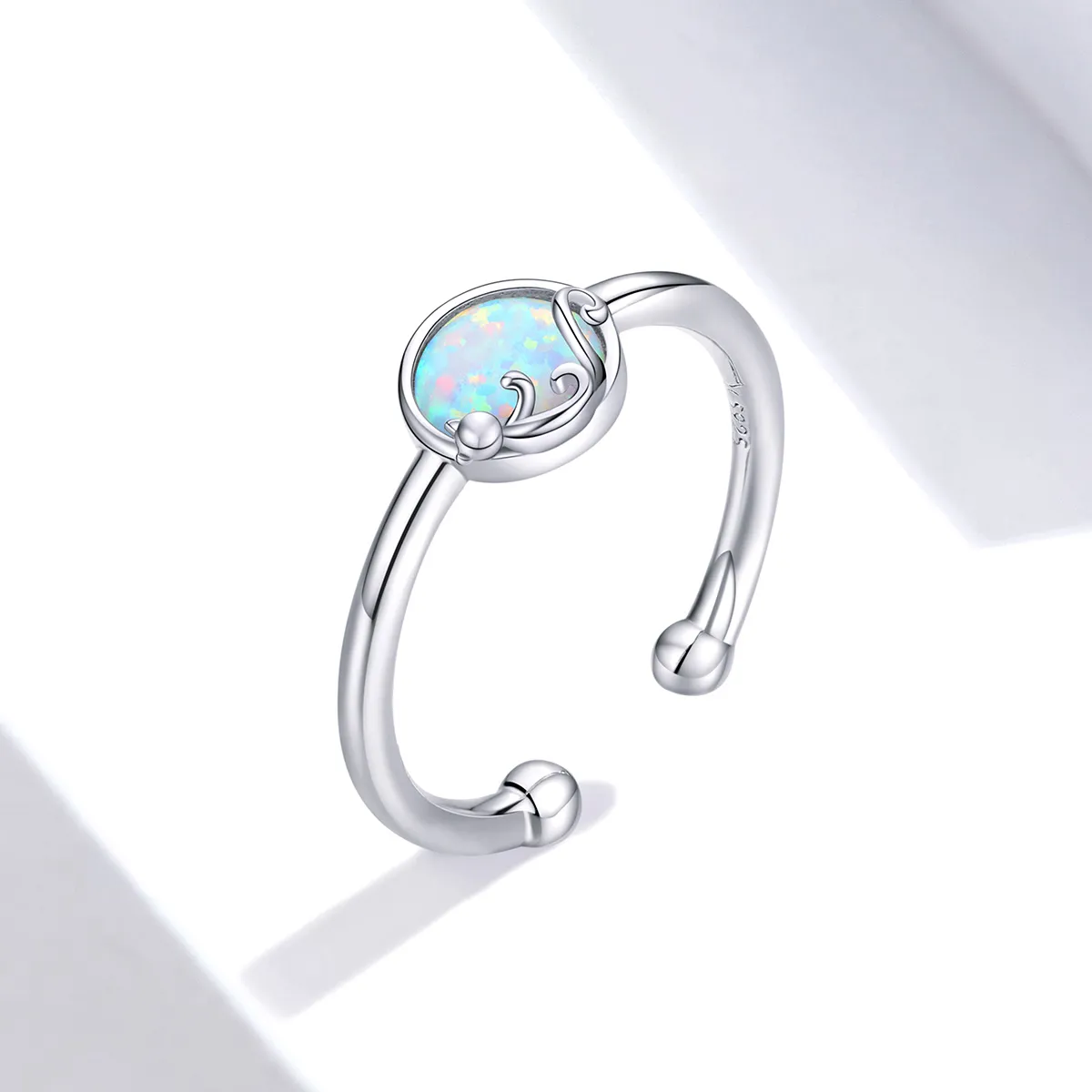 Pandora Style Silver Open Ring, Kitty In Shine - SCR651