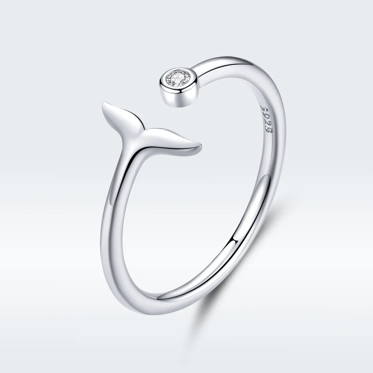 Pandora Style Silver Open Ring, Mermaid Tear - SCR618-A