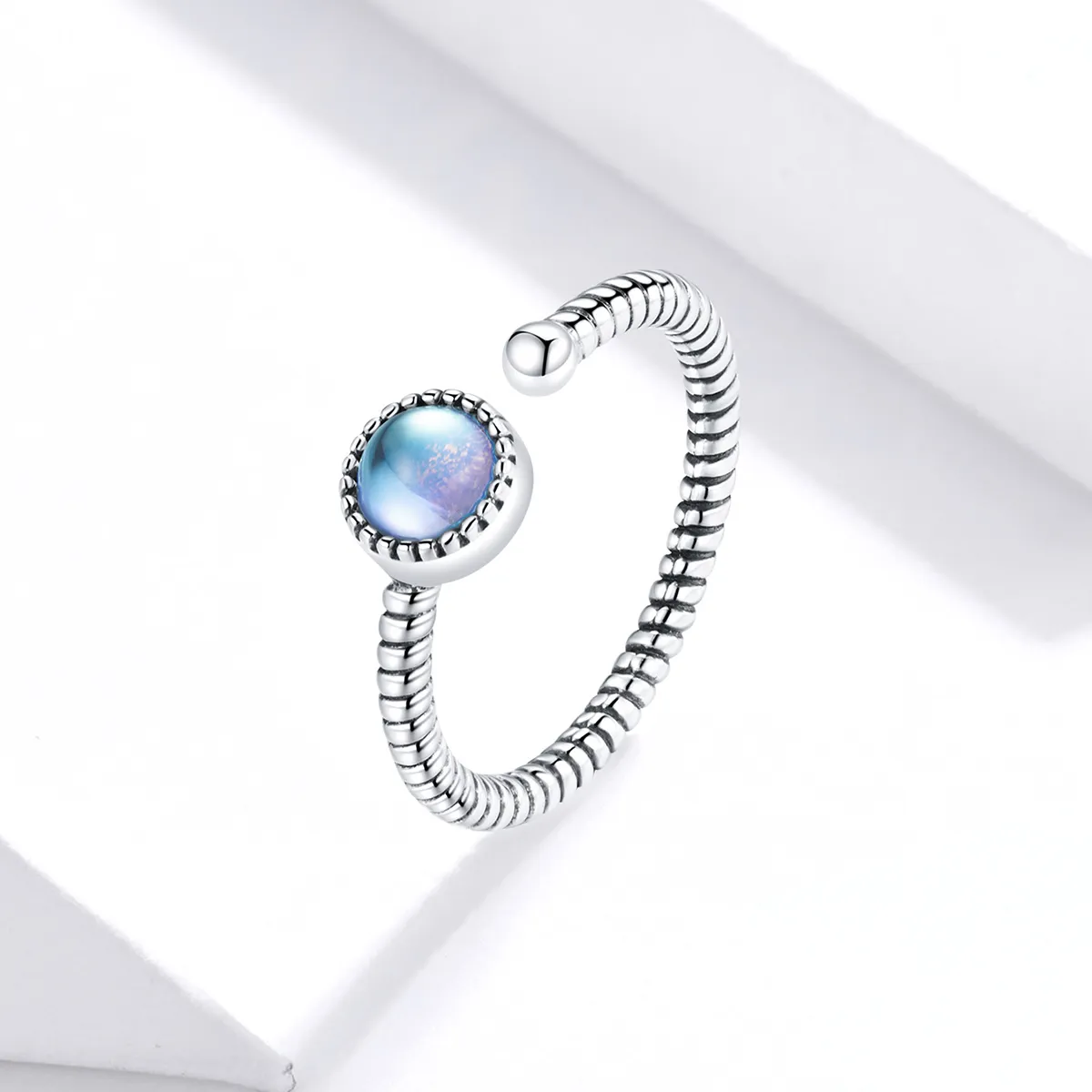 Pandora Style Silver Open Ring, Moonlight Lover - SCR698