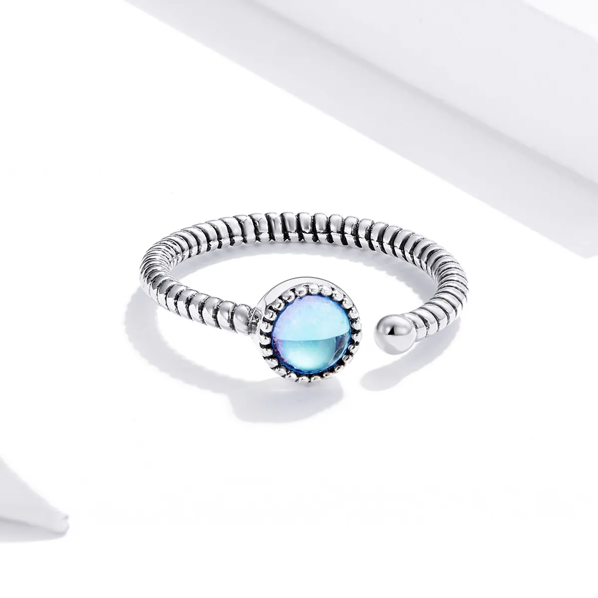 Pandora Style Silver Open Ring, Moonlight Lover - SCR698