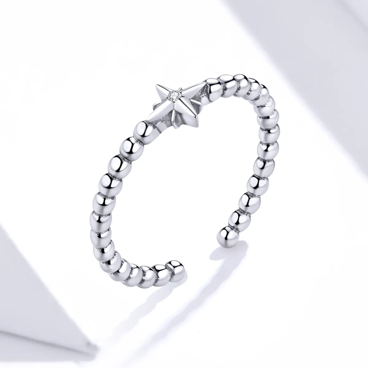 Pandora Style Silver Open Ring, Star - SCR647