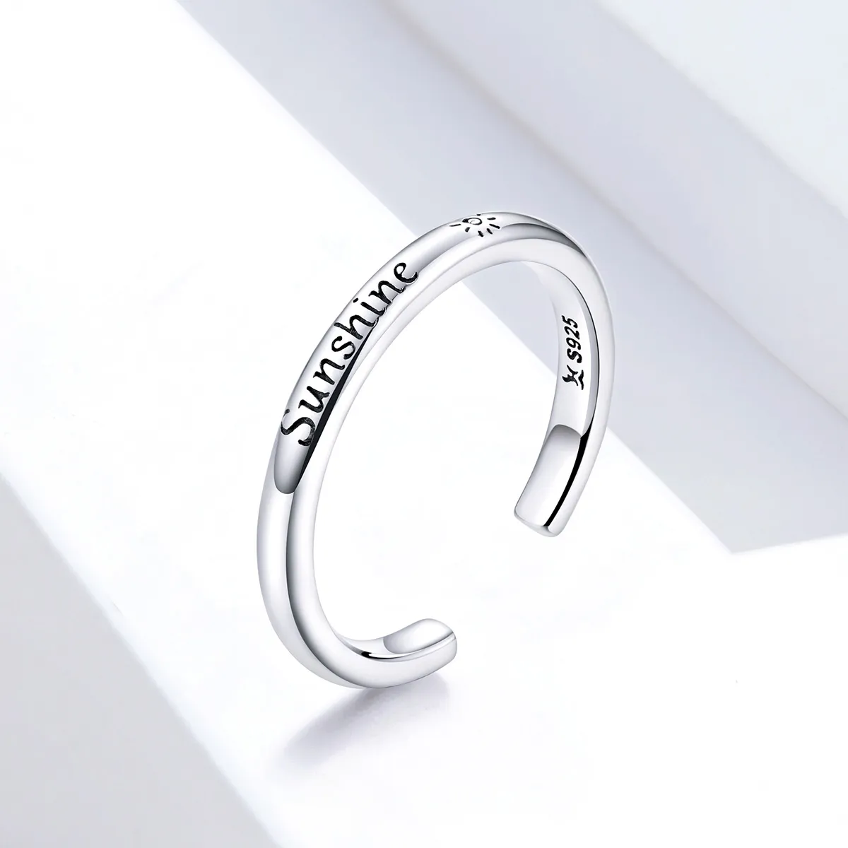 Pandora Style Silver Open Ring, Sunshine - SCR649