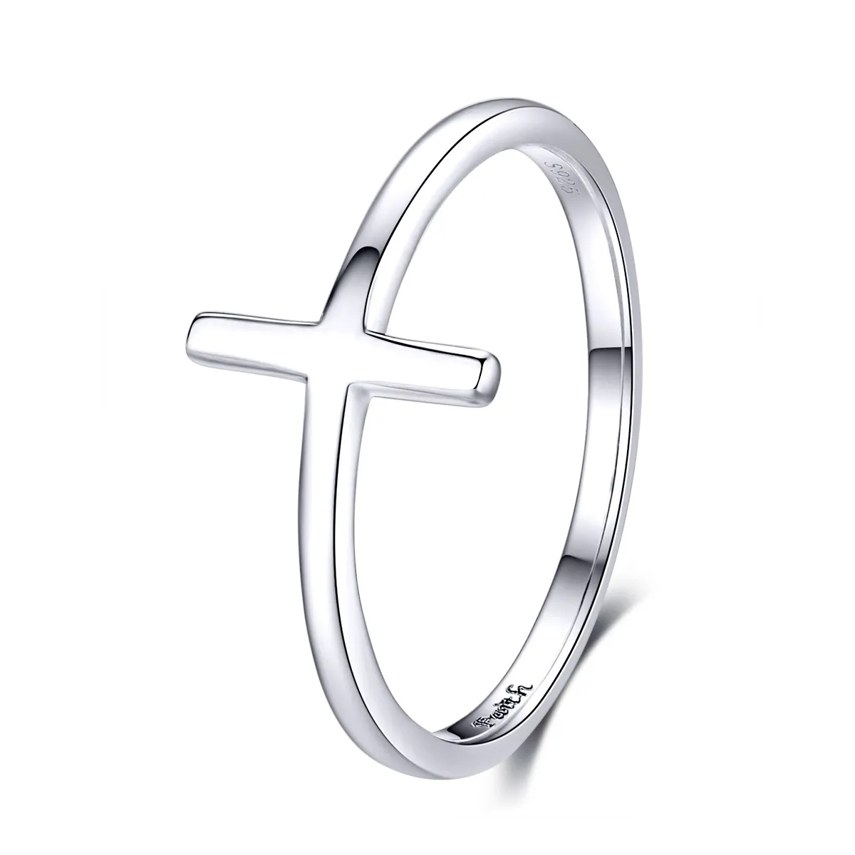 Pandora Style Silver Ring, Cross - SCR562