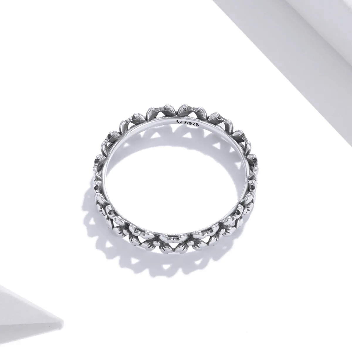 Pandora Style Silver Ring, Daisy Chain - SCR724