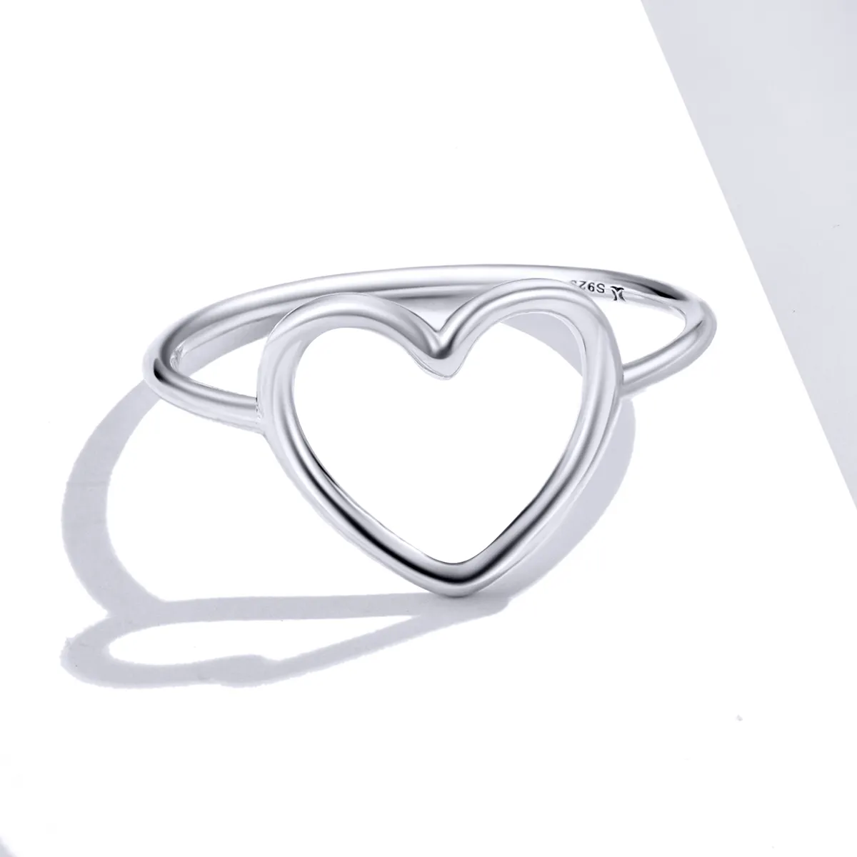 Pandora Style Silver Ring, Heart - SCR641