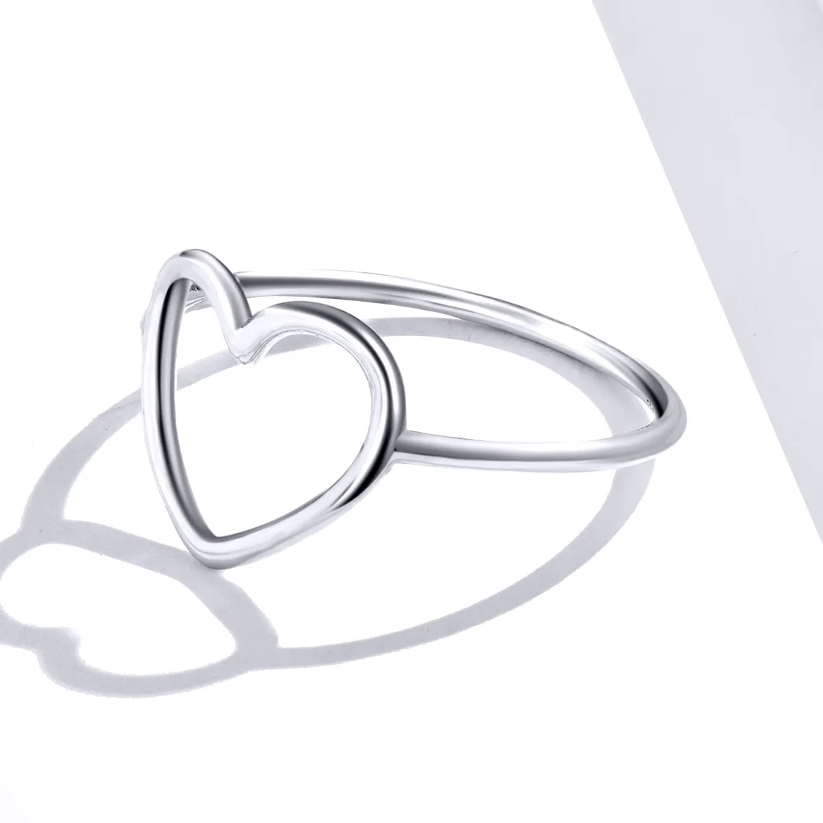 Pandora Style Silver Ring, Heart - SCR641