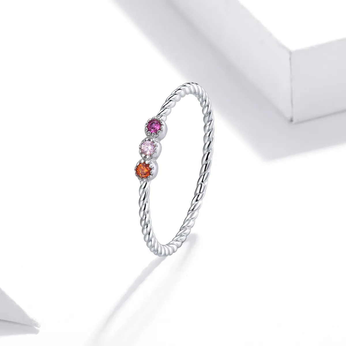 Pandora Style Silver Ring, Love of Rainbow - SCR722