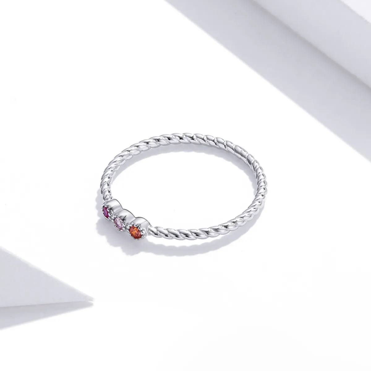 Pandora Style Silver Ring, Love of Rainbow - SCR722