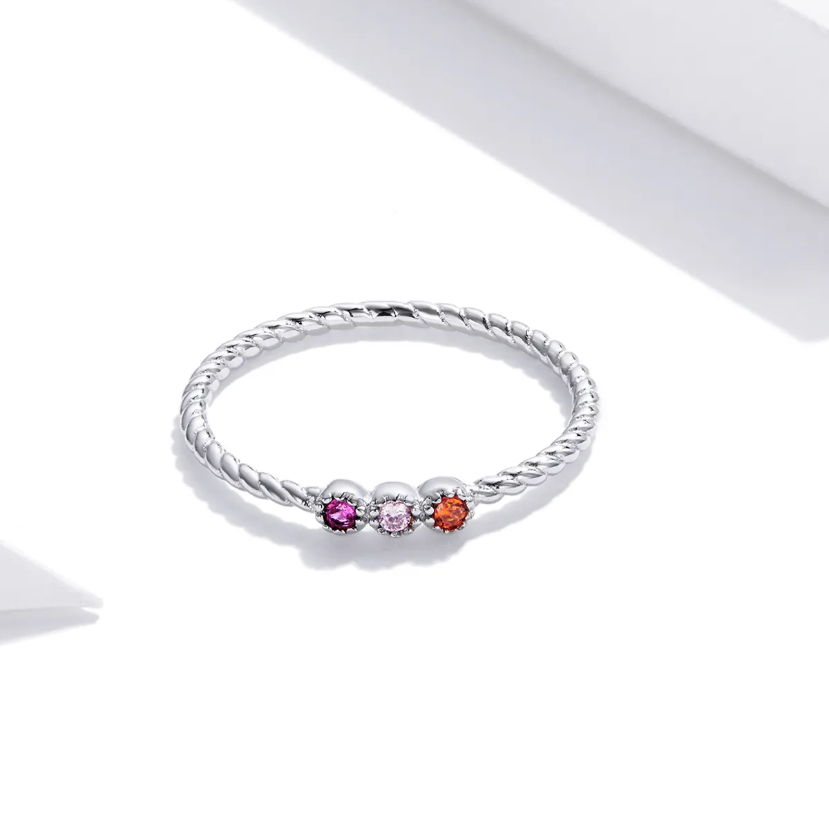 Pandora Style Silver Ring, Love of Rainbow - SCR722