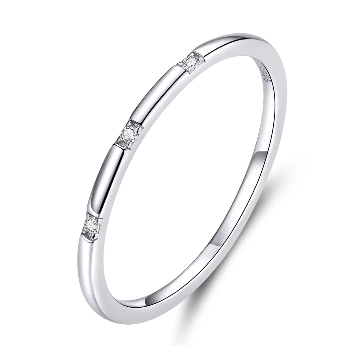 Pandora Style Silver Ring, Slim - SCR591