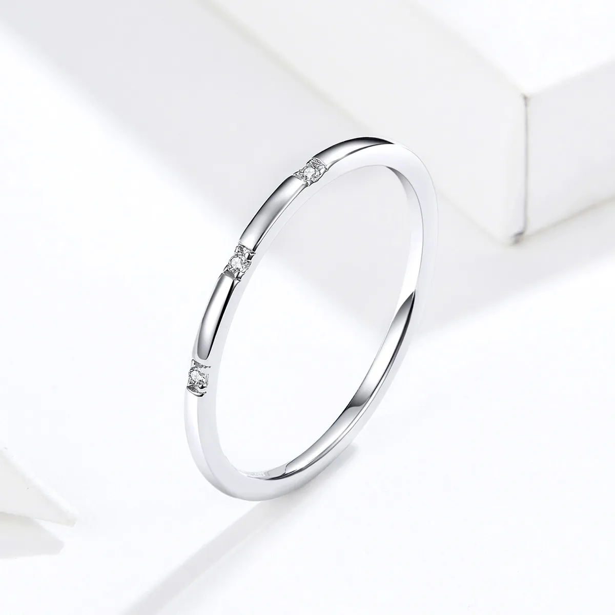 Pandora Style Silver Ring, Slim - SCR591