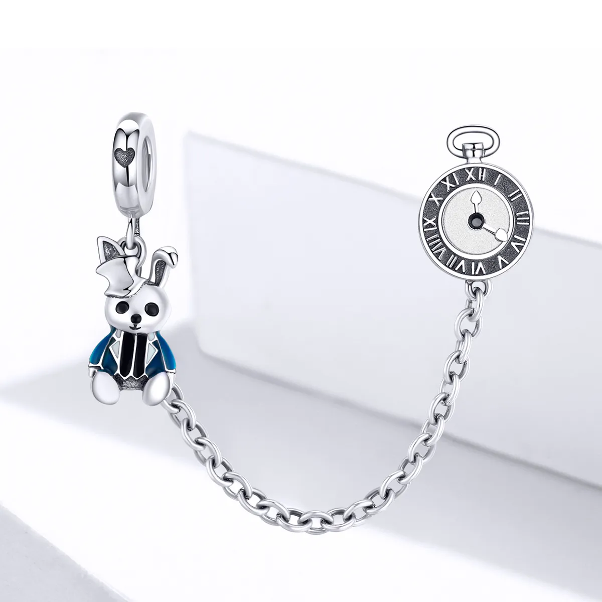 Pandora Style Silver Charm, Hare, Blue Enamel - SCC1443