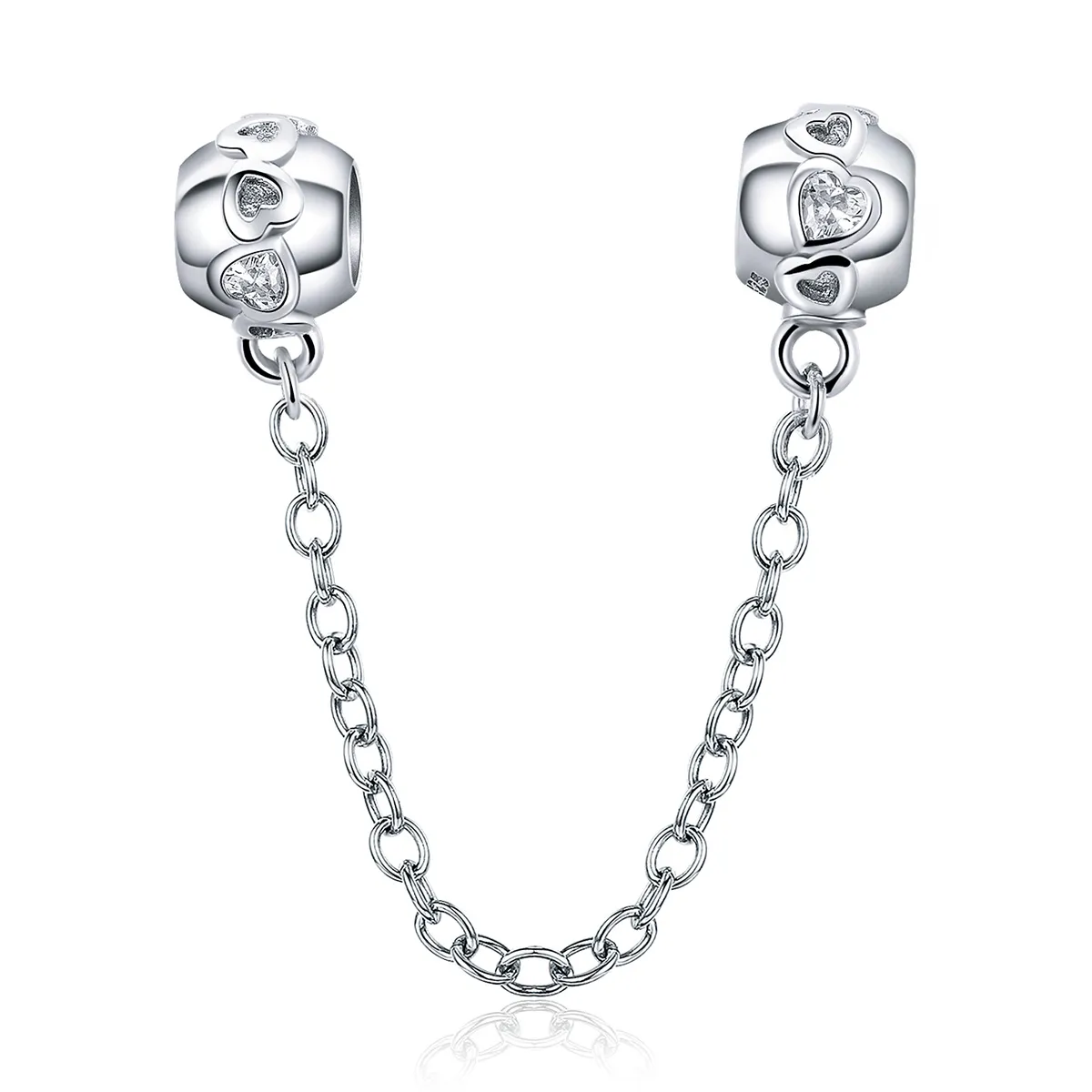 Pandora Style Silver Safety Chain Charm, Cute - SCC736