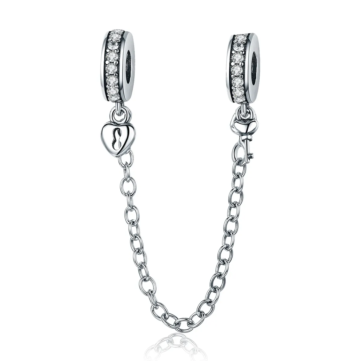 Pandora Style Silver Safety Chain Charm, Only Love - SCC606