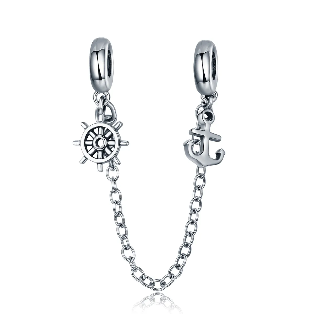 Pandora Style Silver Safety Chain Charm, Voyage - SCC604