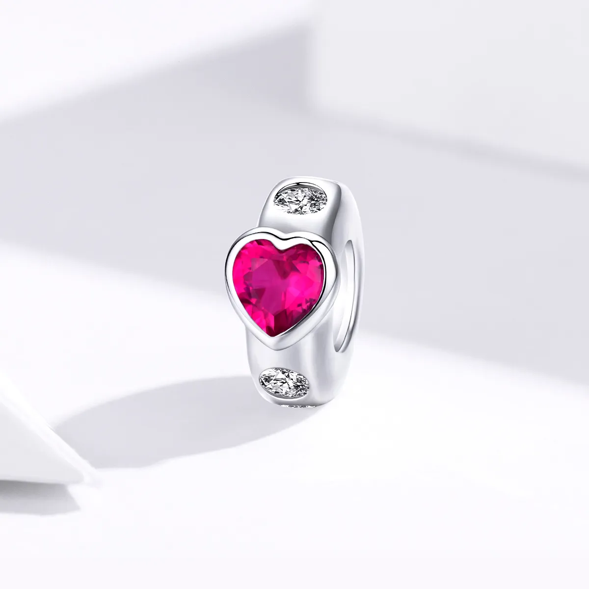 Pandora Style Silver Spacer Charm, Bright Love - BSC123