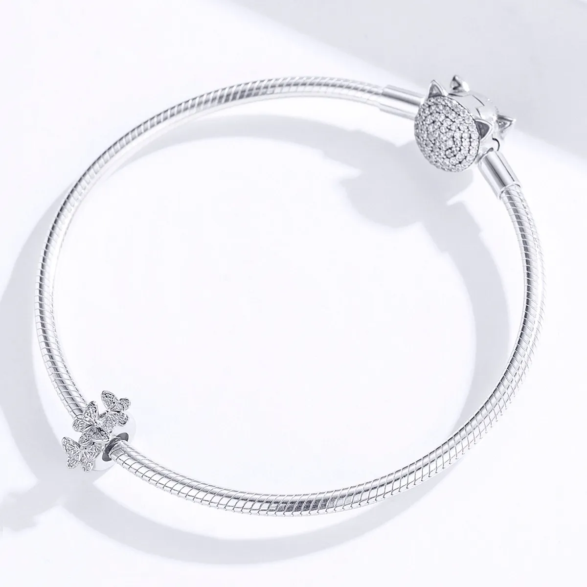 Pandora Style Silver Spacer Charm, Butterfly - BSC120