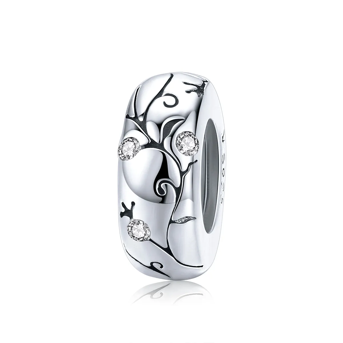 Pandora Style Silver Spacer Charm, Classical Pattern - SCC1559