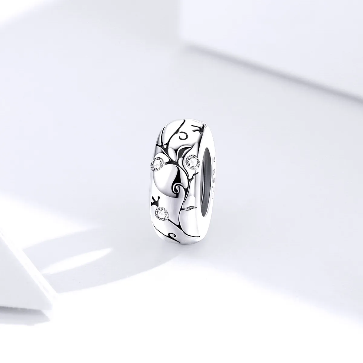 Pandora Style Silver Spacer Charm, Classical Pattern - SCC1559