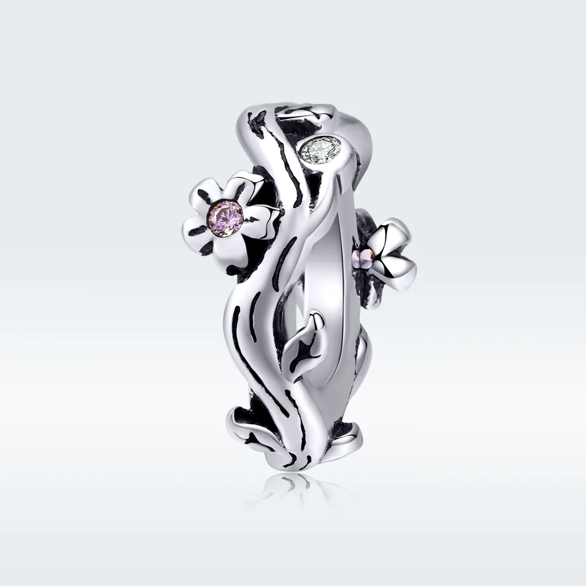 Pandora Style Silver Spacer Charm, Flower - SCC1448