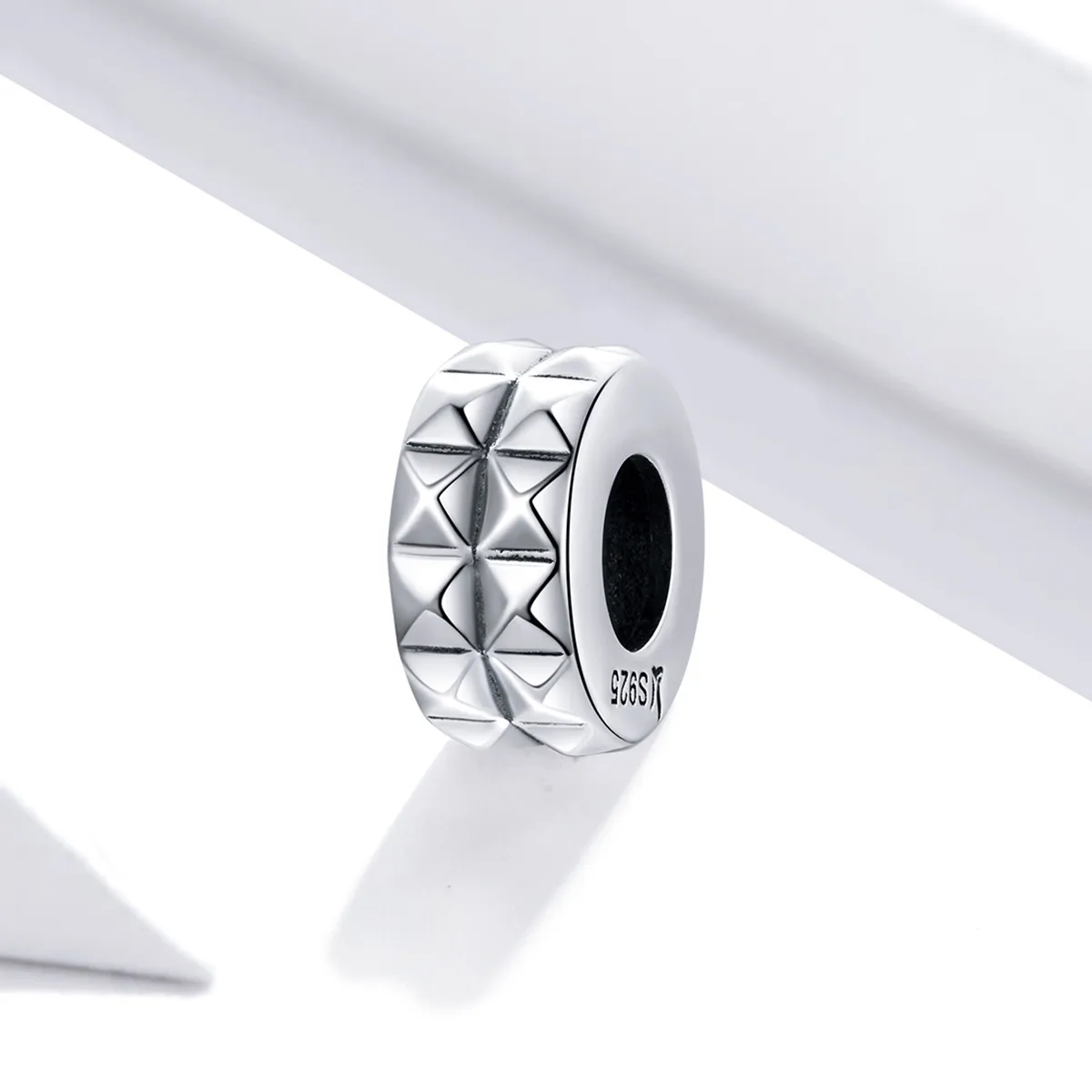 Pandora Style Silver Spacer Charm, Geometry - SCC1789