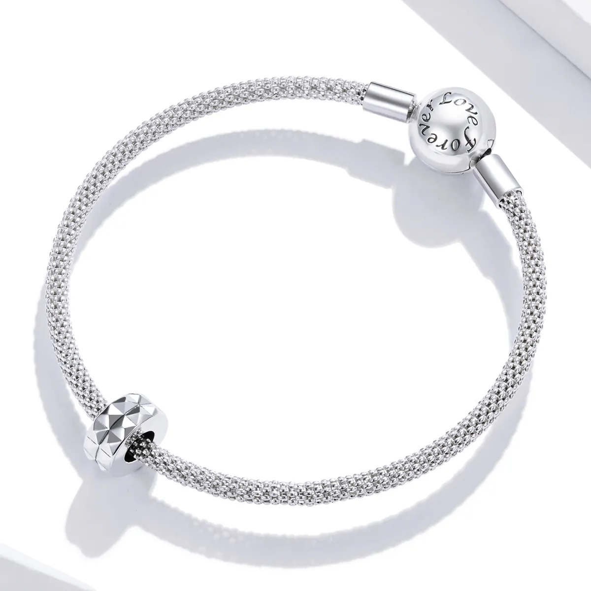 Pandora Style Silver Spacer Charm, Geometry - SCC1789