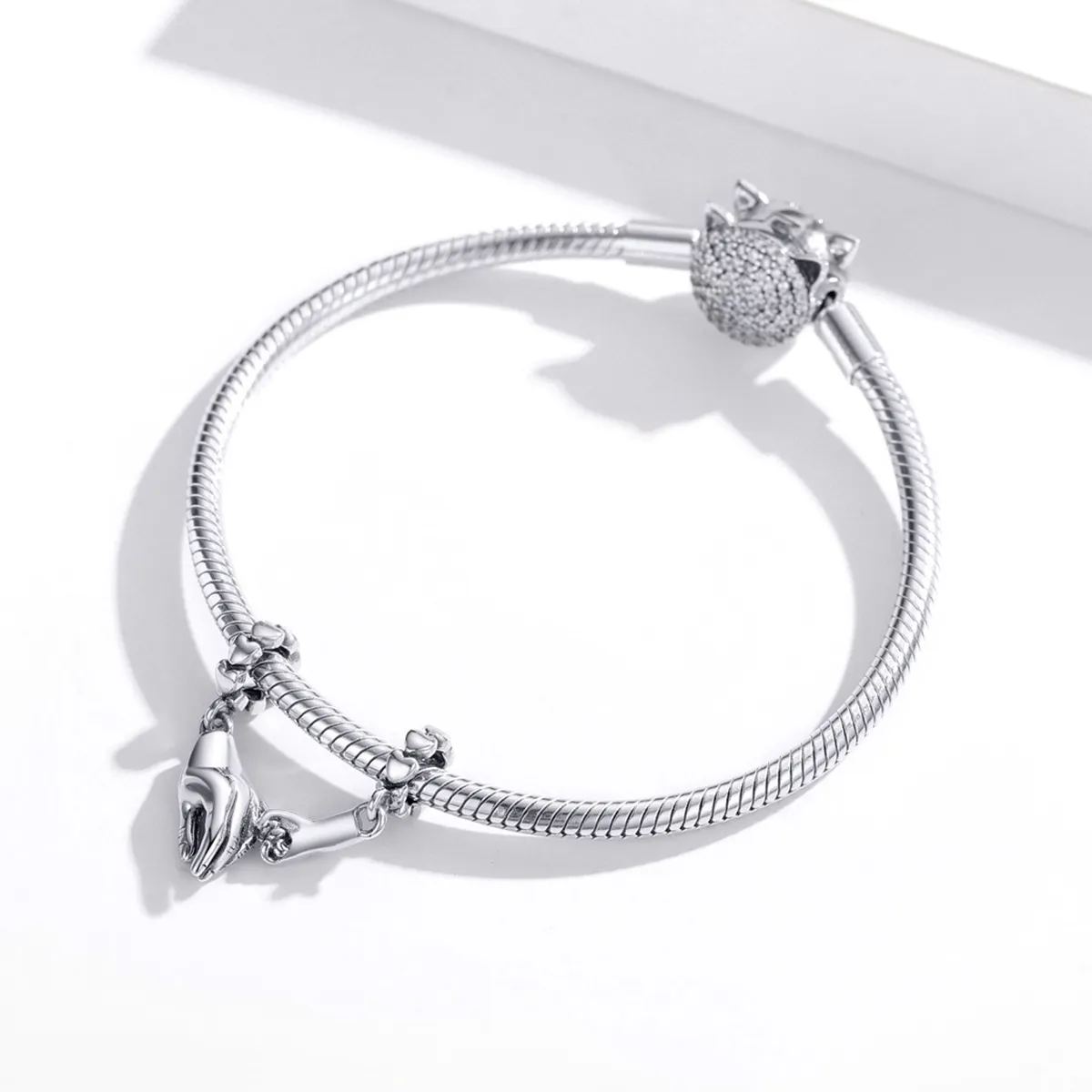 Pandora Style Silver Spacer Charm, Hand In Hand - SCC1700