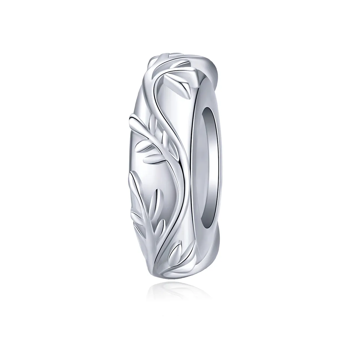 Pandora Style Silver Spacer Charm, Vine Leaf - BSC142