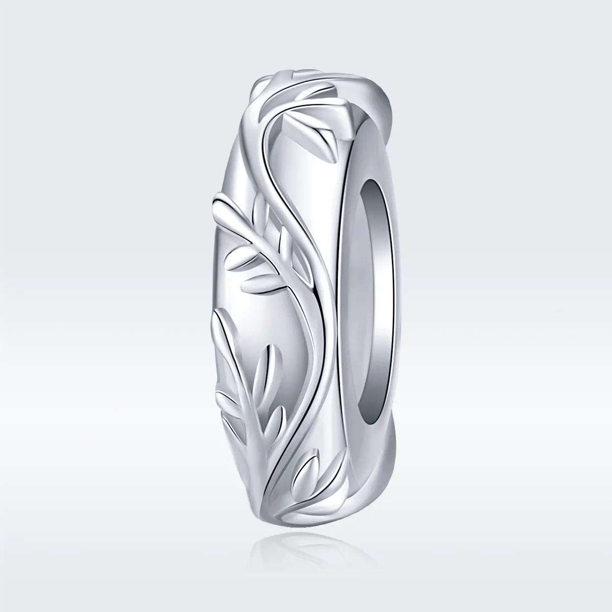 Pandora Style Silver Spacer Charm, Vine Leaf - BSC142