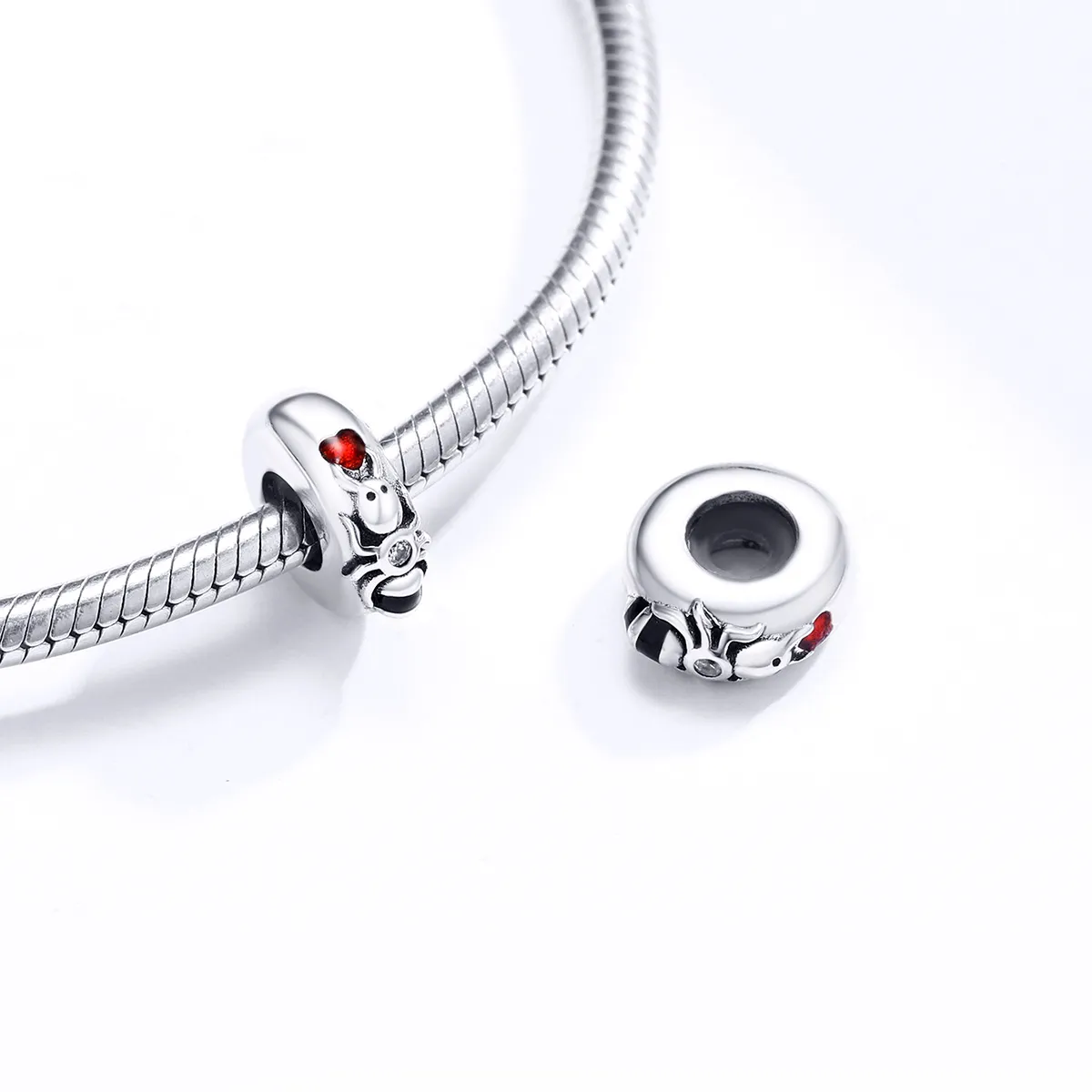 Pandora Style Spacer Charm, Ant, Red Enamel - SCC1482