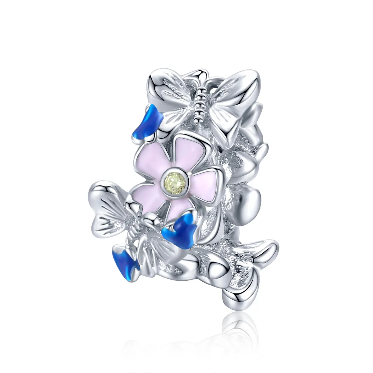 Pandora Style Spacer Charm, Colorful Garden, Multicolor Enamel - BSC288