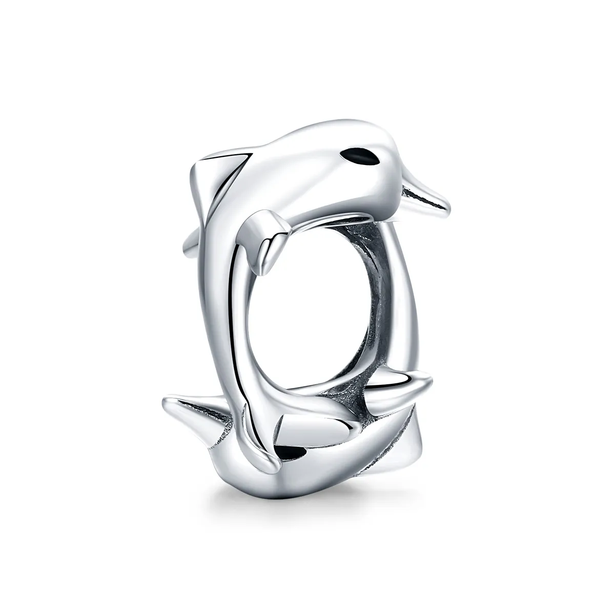 Pandora Style Spacer Charm, Dolphins, Enamel - BSC296