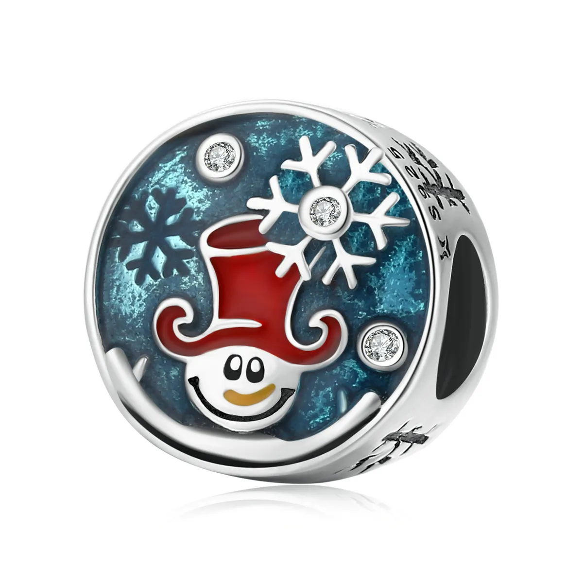 pandora style christmas clown charm scc2038