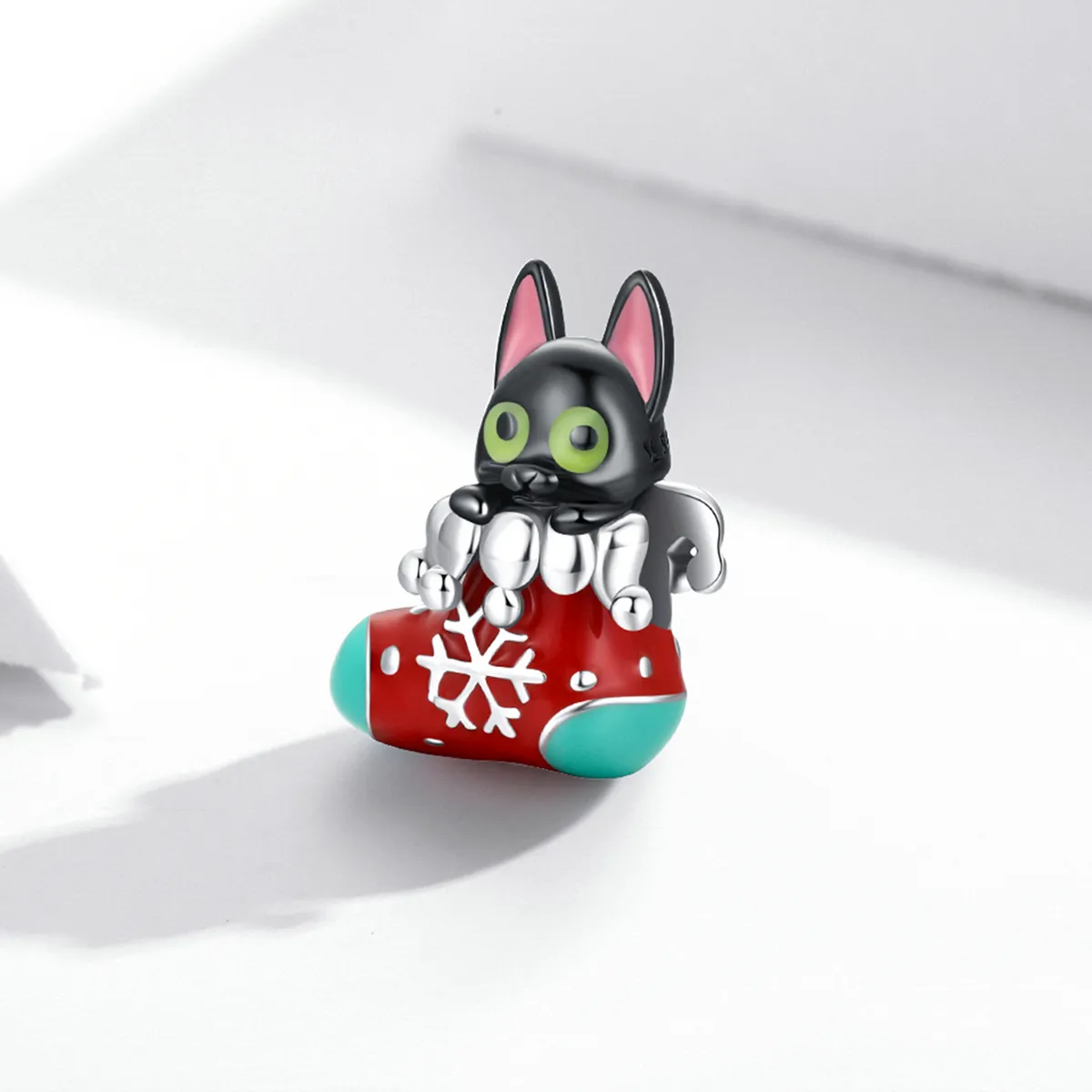 PANDORA Style Christmas Stockings Kitten Charm - SCC2036