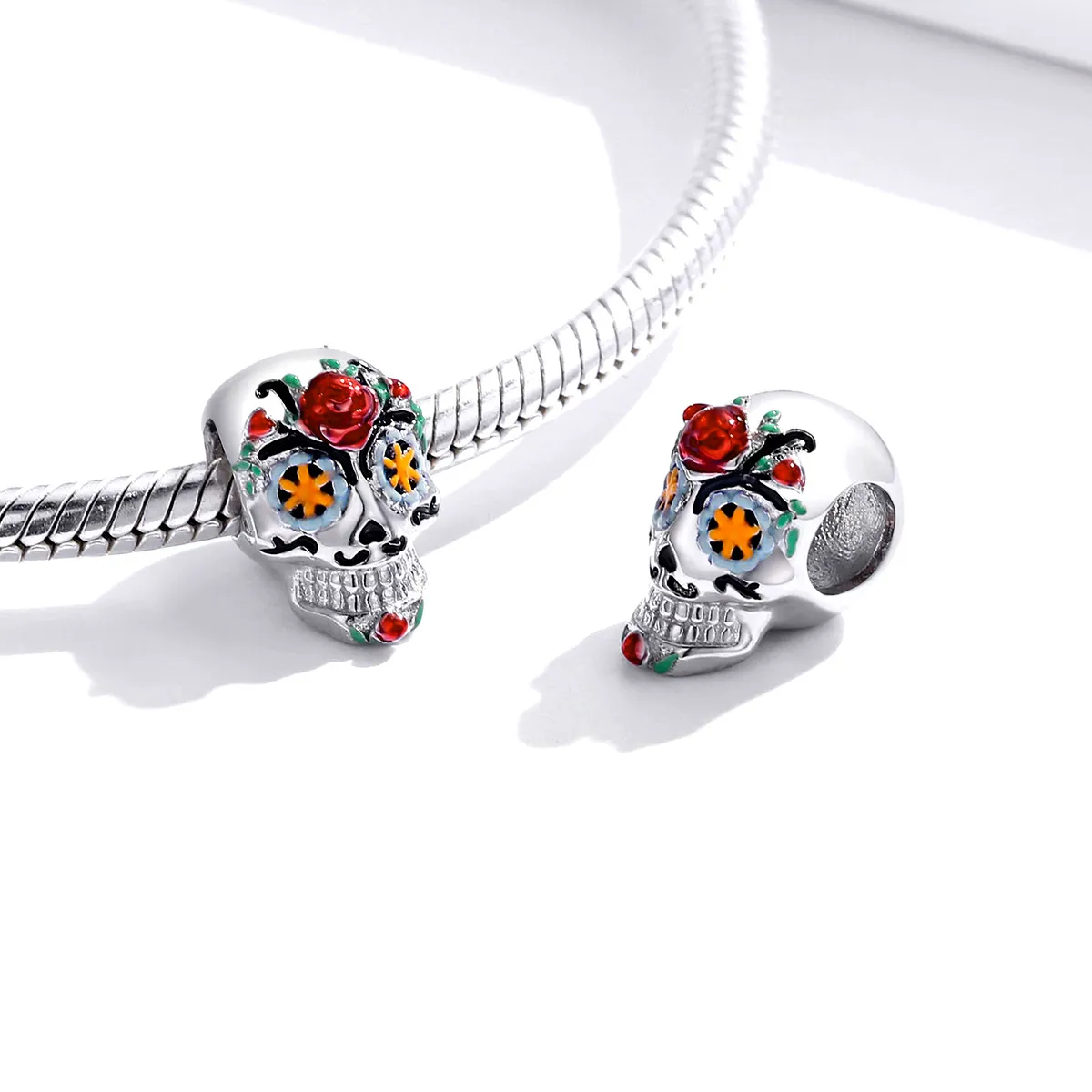 PANDORA Style Halloween Skull Charm - BSC326