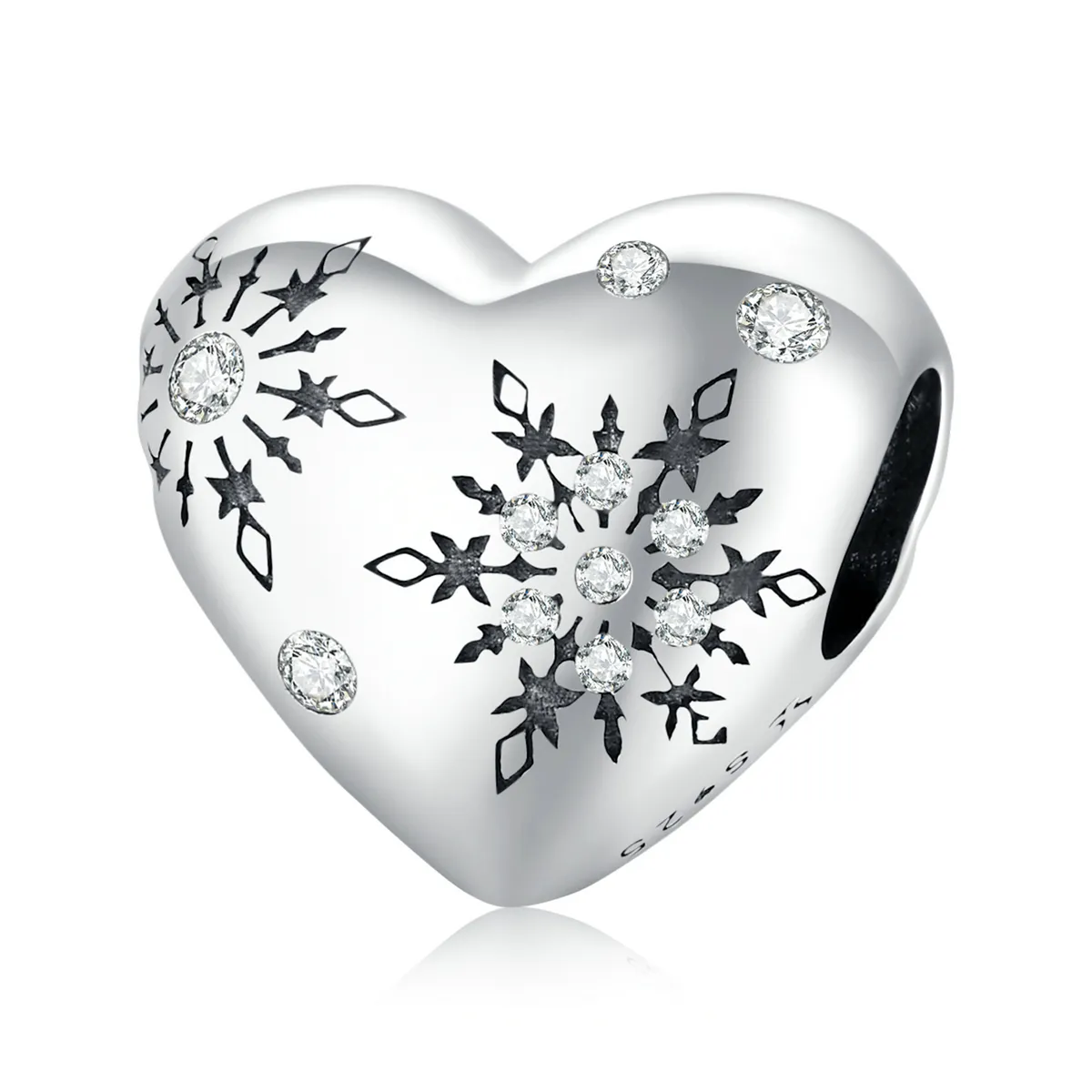 pandora style love snowflakes charm scc1982