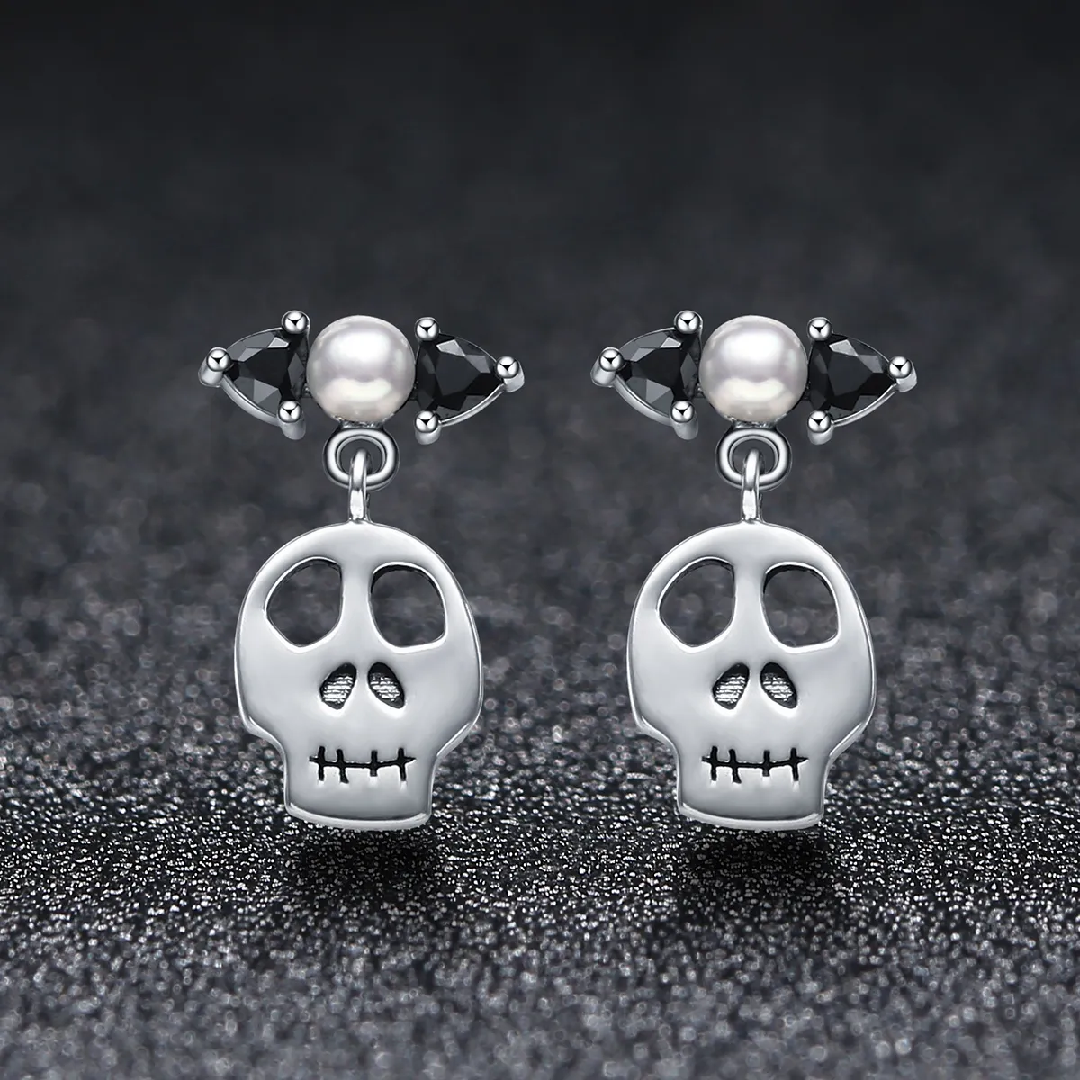 PANDORA Style Personality Skull Drop Earrings - VSE084