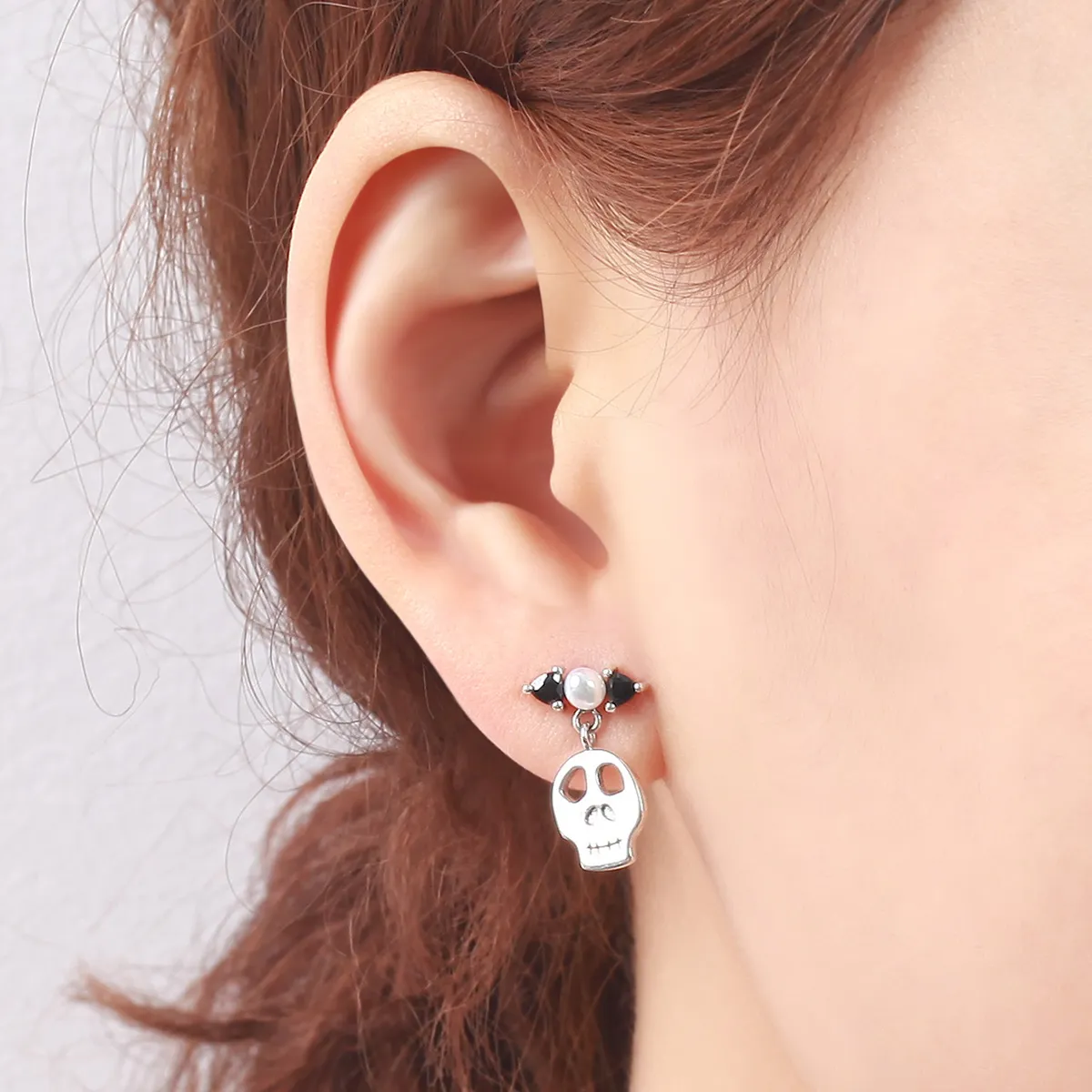 PANDORA Style Personality Skull Drop Earrings - VSE084