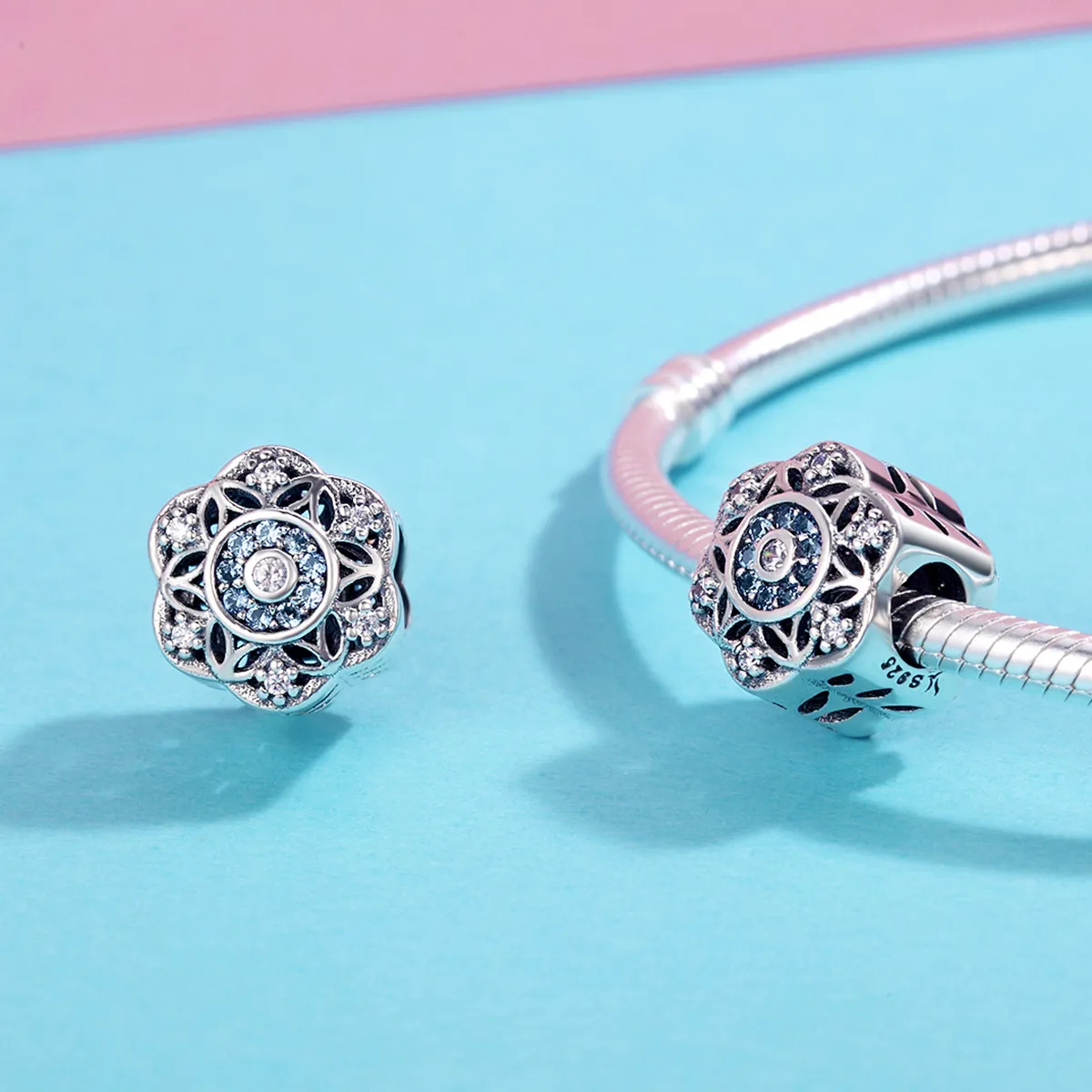 PANDORA Style Romantic Snowflakes Charm - SCC247