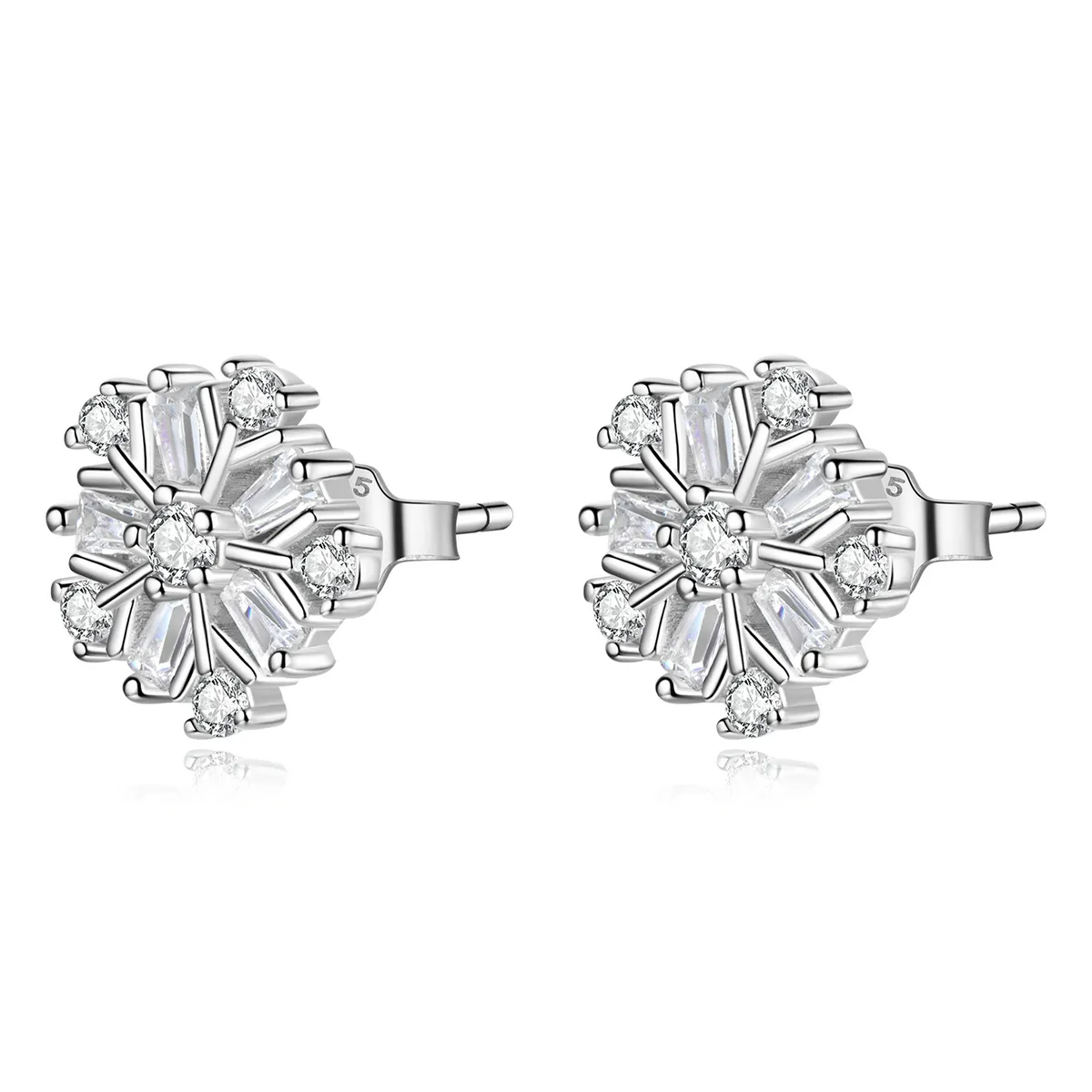 PANDORA Style Shining Snowflakes Stud Earrings - SCE1289