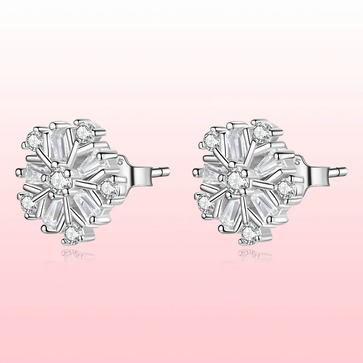 PANDORA Style Shining Snowflakes Stud Earrings - SCE1289