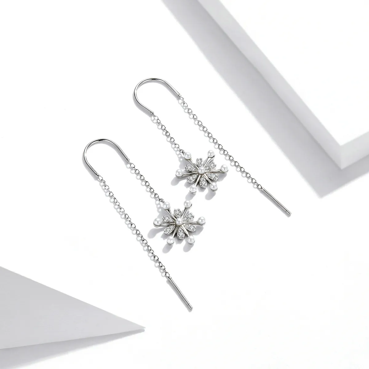 PANDORA Style Snowflakes Drop Earrings - SCE1305