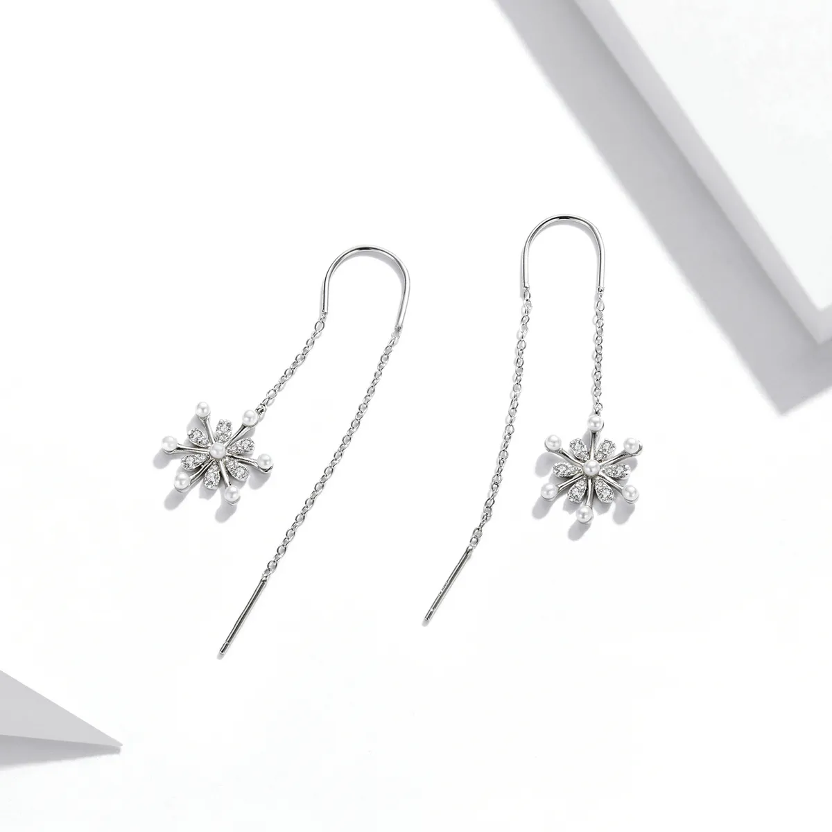 PANDORA Style Snowflakes Drop Earrings - SCE1305