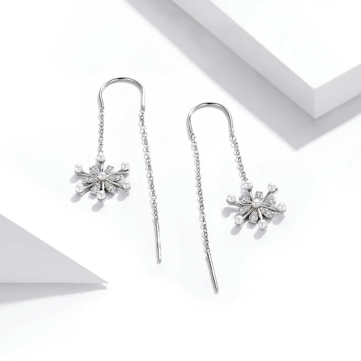 PANDORA Style Snowflakes Drop Earrings - SCE1305