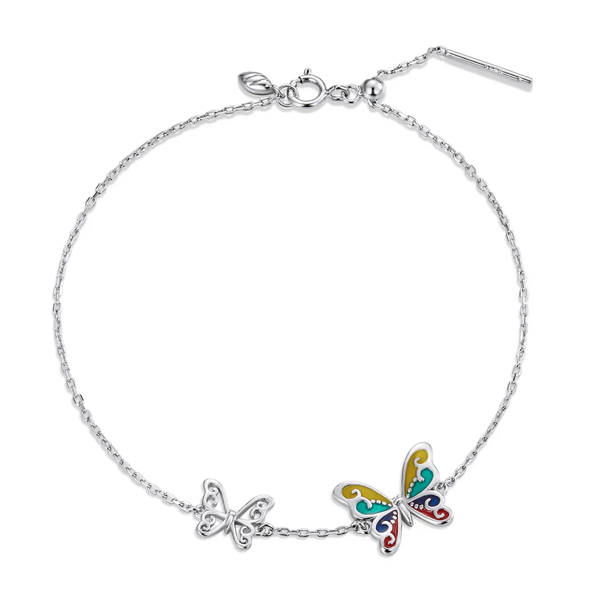 pandora style brilliant butterfly bracelet scb228