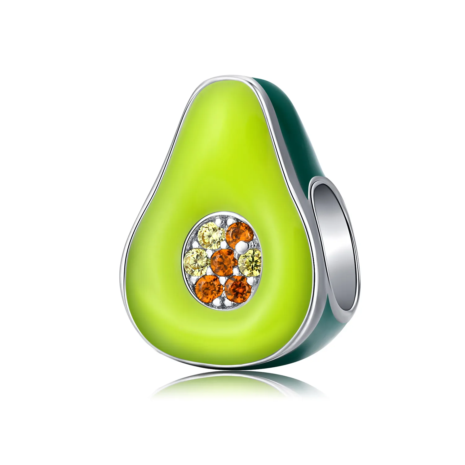 pandora style avocado charm bsc129