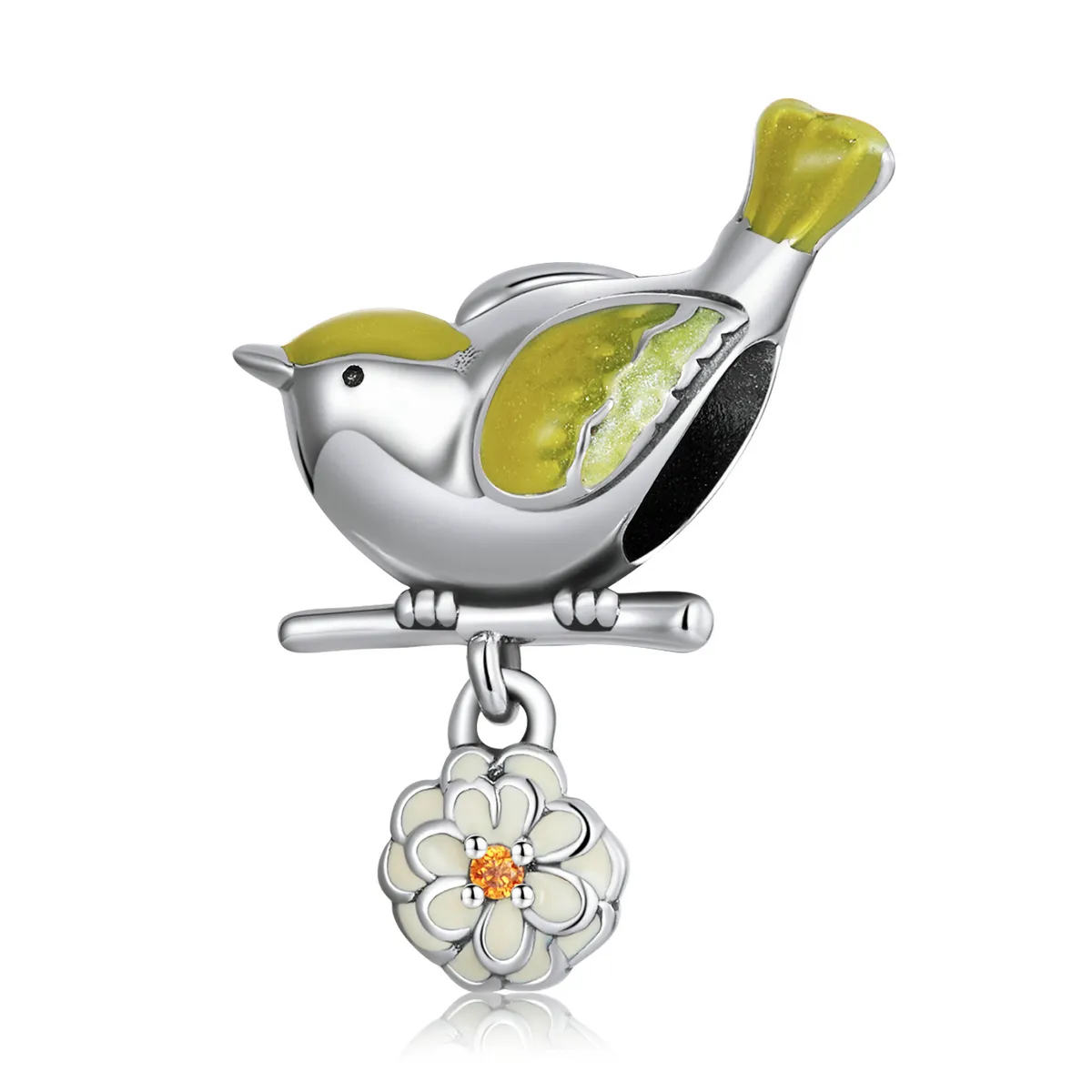 PANDORA Style Birds and Flowers - Beginning of Spring Charm - SCC2191